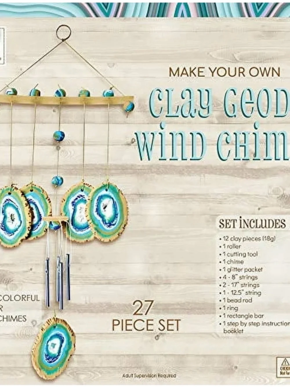 Hapi Nest DIY Clay Geode Wind Chimes craft Kit New set kids adult hands activity